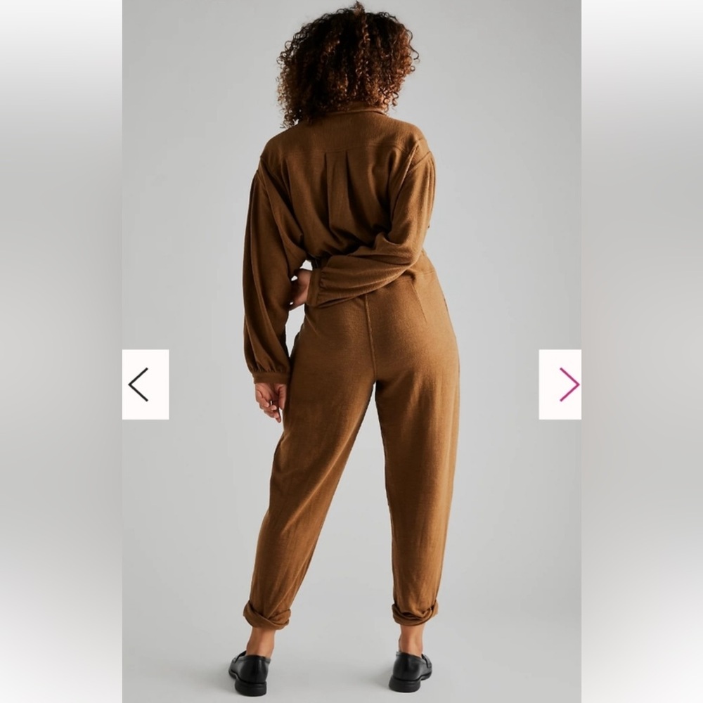 Free People Black Long-Sleeve Jumpsuit - Picture 6 of 7